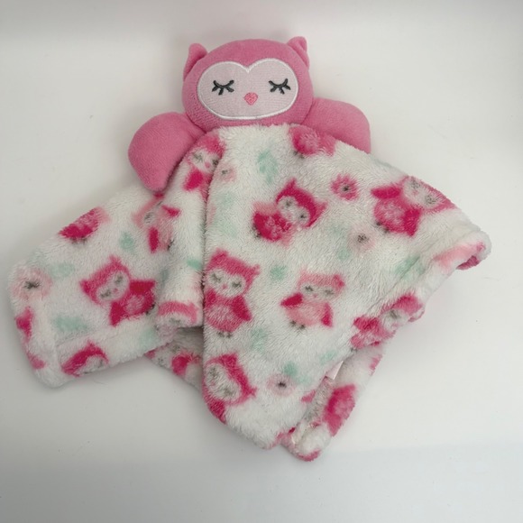 Le Bebe Favorite Other - Le Bebe Favorite Pink Owl Plush Baby Security Blanket Lovey CM41292DG 2020 11x11